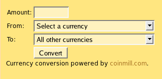 coinmill.com - the currency converter